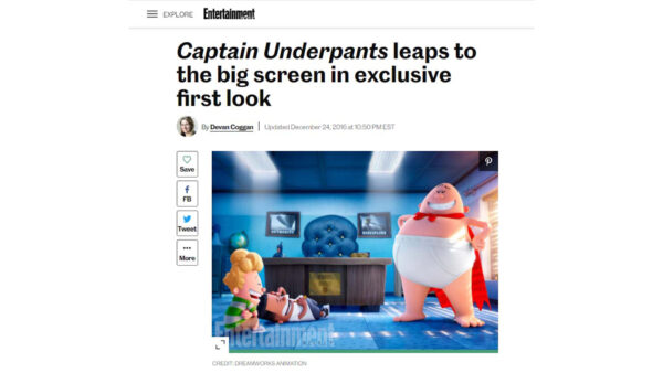 FIRST LOOK OF CAPTAIN UNDERPANTS UNVEILED