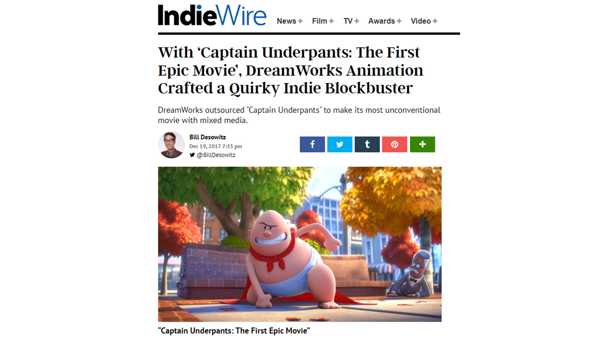 DREAMWORKS' CAPTAIN UNDERPANTS OUTSOURCED TO MIKROS - Mikros Animation