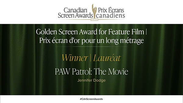 A Golden Screen Award for PAW Patrol: The Movie