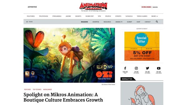 Animation Magazine | Spotlight on Mikros Animation: A Boutique Culture Embraces Growth